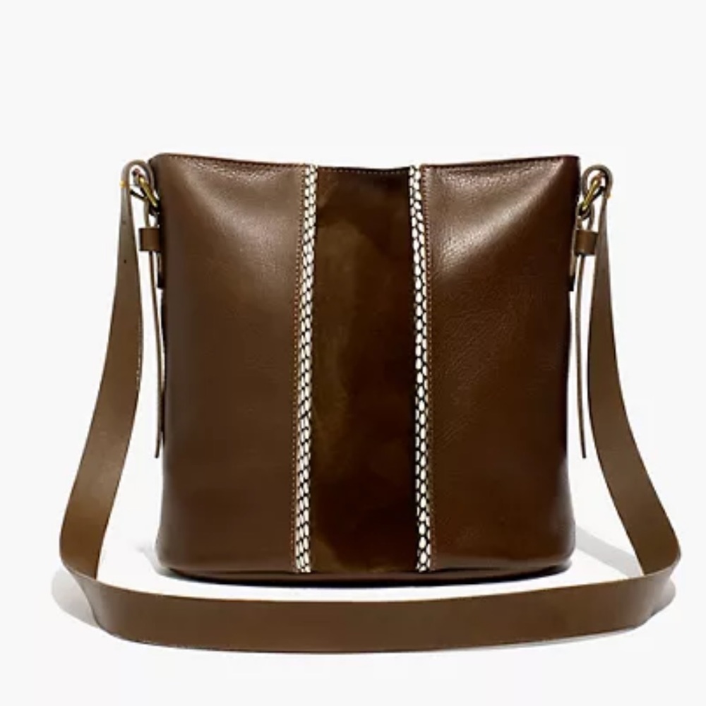 Madewell The Transport Bucket Bag: Suede Inset Edition